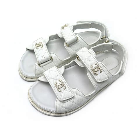 sandale chanel blanche